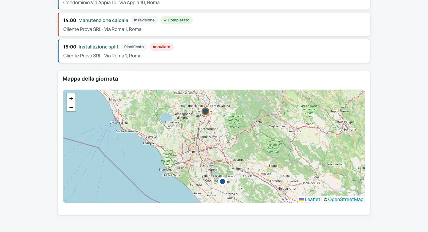 Operations platform: The day on a map