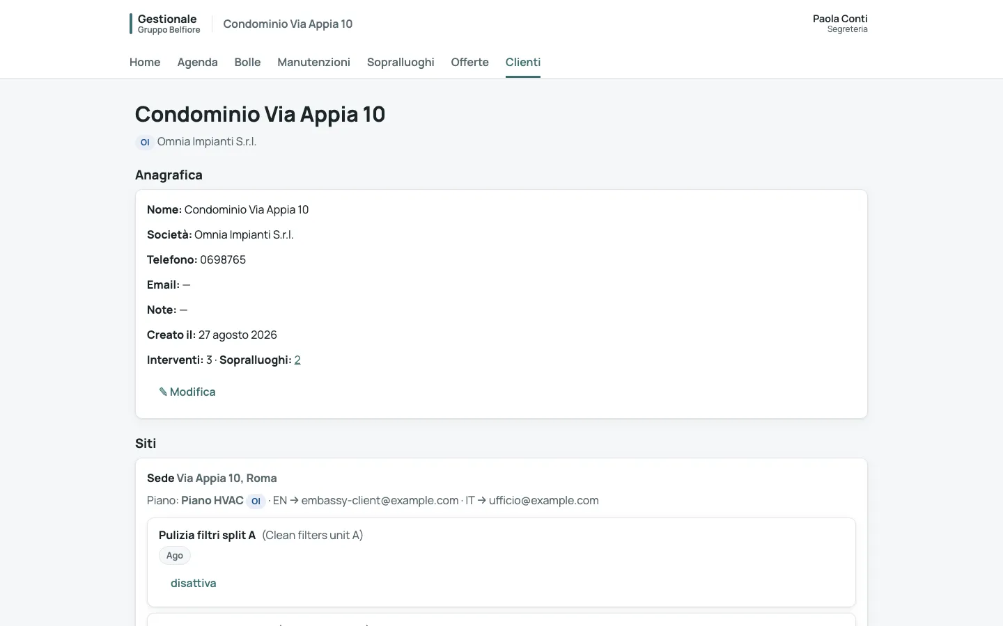 Operations platform: A client, in one place